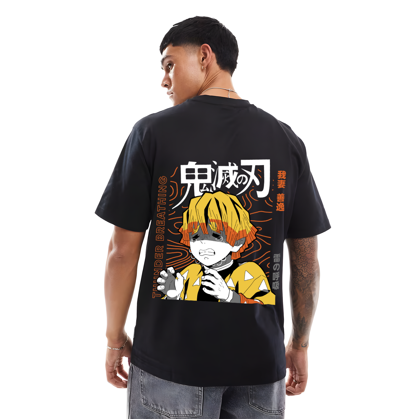 ZENITSU AGATSUMA DEMON SLAYER OVER SIZED T SHIRT 1