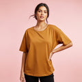 Women's Oversized Mustard T-Shirt – Soft & Stylish Everyday Wear