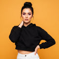 Black Cropped Hoodie