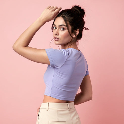 Lavender Crop Top