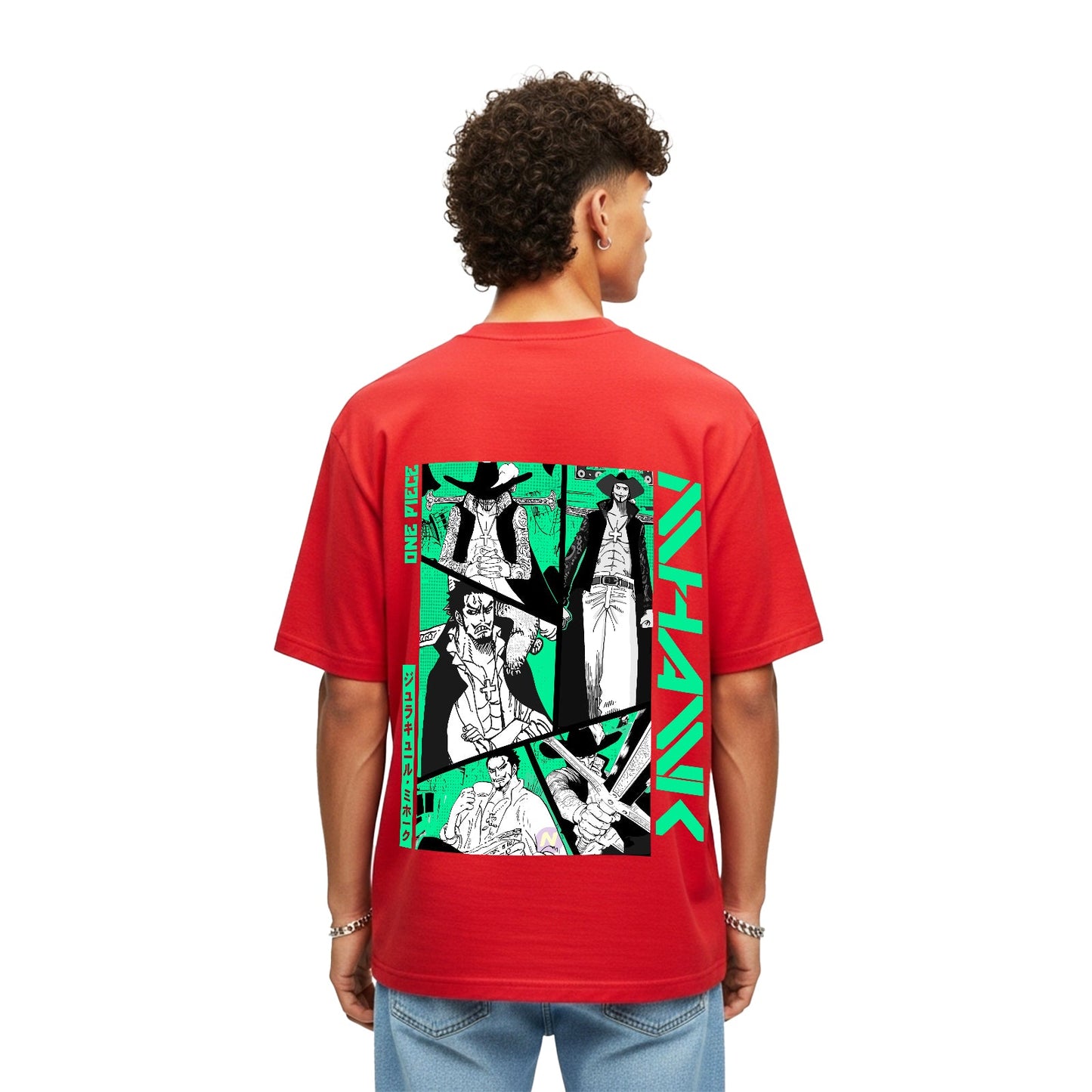MIHAWK COMIC ART OVERSIEZED T SHIRT